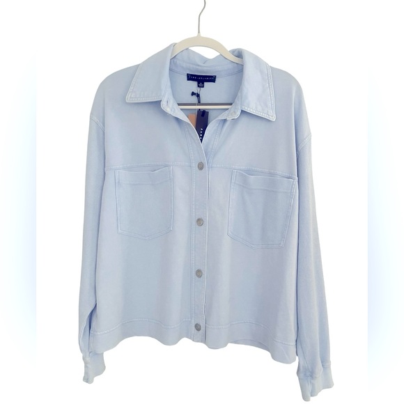 Jane & Delancey- Light Blue Collar SButton-Up Shirt - Picture 1 of 6